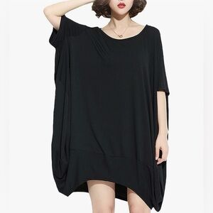 Oversized Black Shift Dress Small-Large